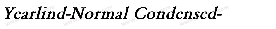Yearlind-Normal Condensed字体转换
